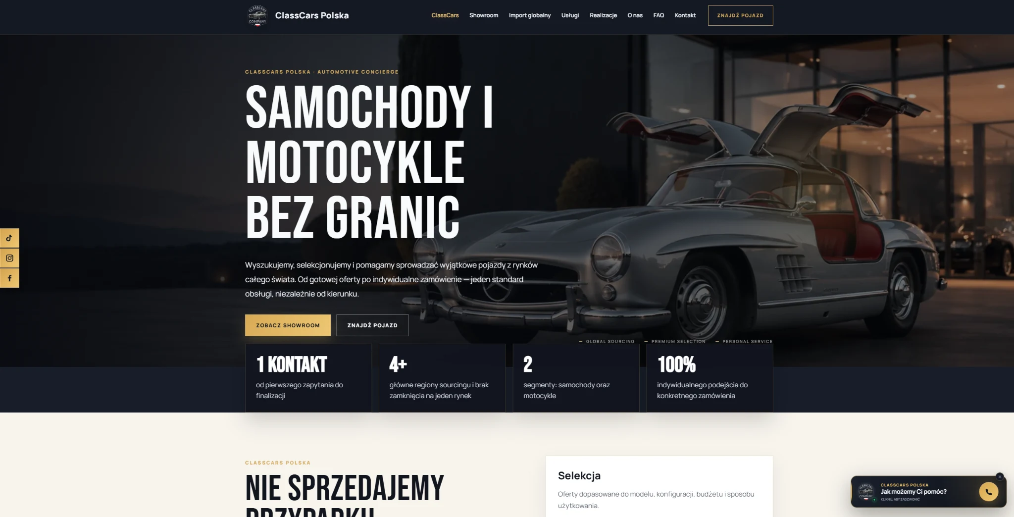 Strona internetowa ClassCars Polska